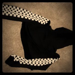 Black crop top with a hoodie